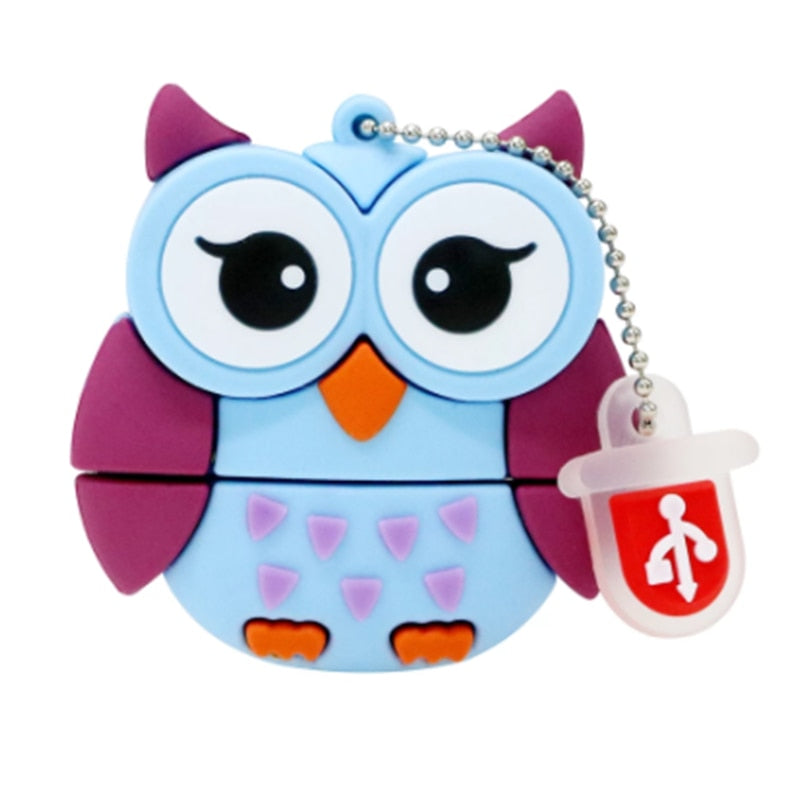 Owl Cartoon pendrive 128GB High Quality Practical Capacity usb flash drive 64GB 32GB 16GB 8GB 4GB pendrive ФЛЕШКА Free Shipping