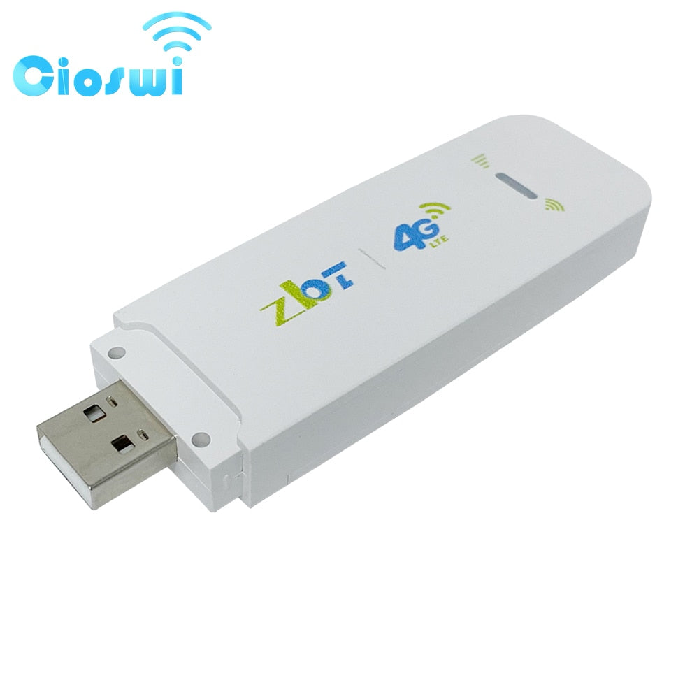 Cioswi Clearance Item 4G Lte Wifi Usb Modem Router with Sim Card Slot 3g 4g Dongle 150Mbps Unlocked Portable Wi-Fi for Home Car