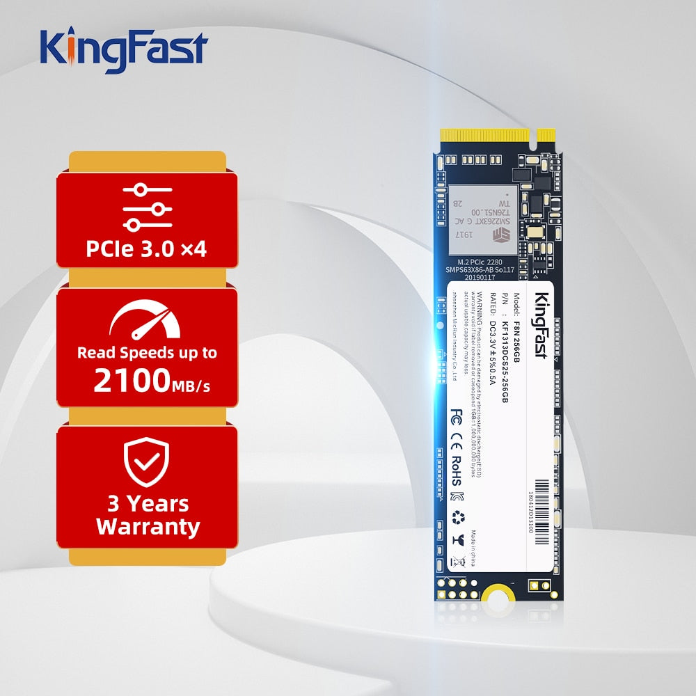 KingFast SSD m2 NVME 128GB 256GB 512GB 1TB 2TB Solid State Drive M.2 SSD NVME PCIE 2280 HD Internal Hard Disk for Laptop Desktop