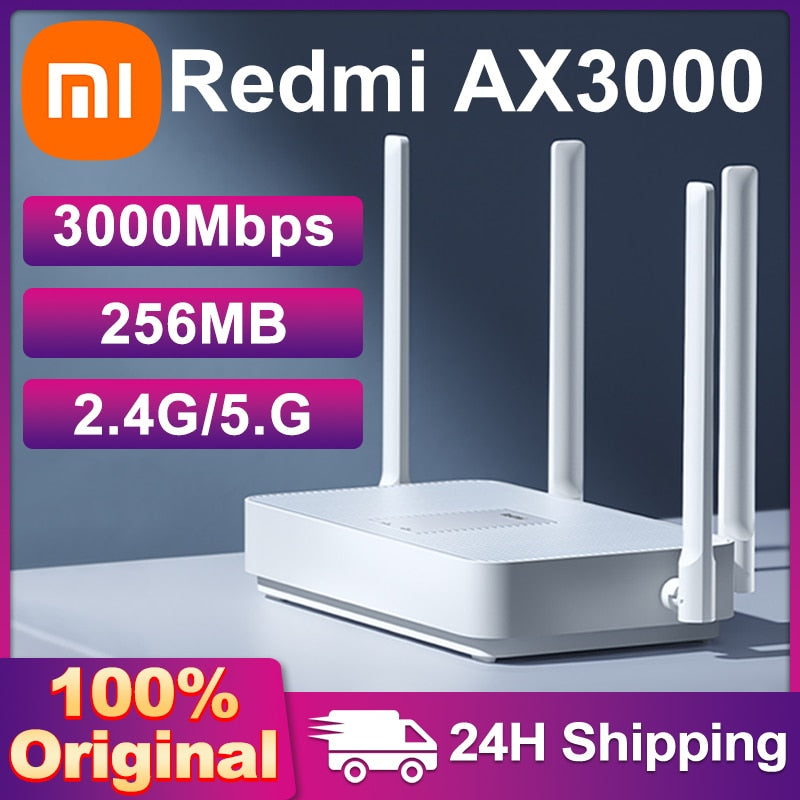 xiaomi Redmi Ax3000 Wifi Router Signal Booster Repeater Extend Gigabit Amplifier Wifi 6 Nord Vpn Mesh 5GHz Wifi Router For Home