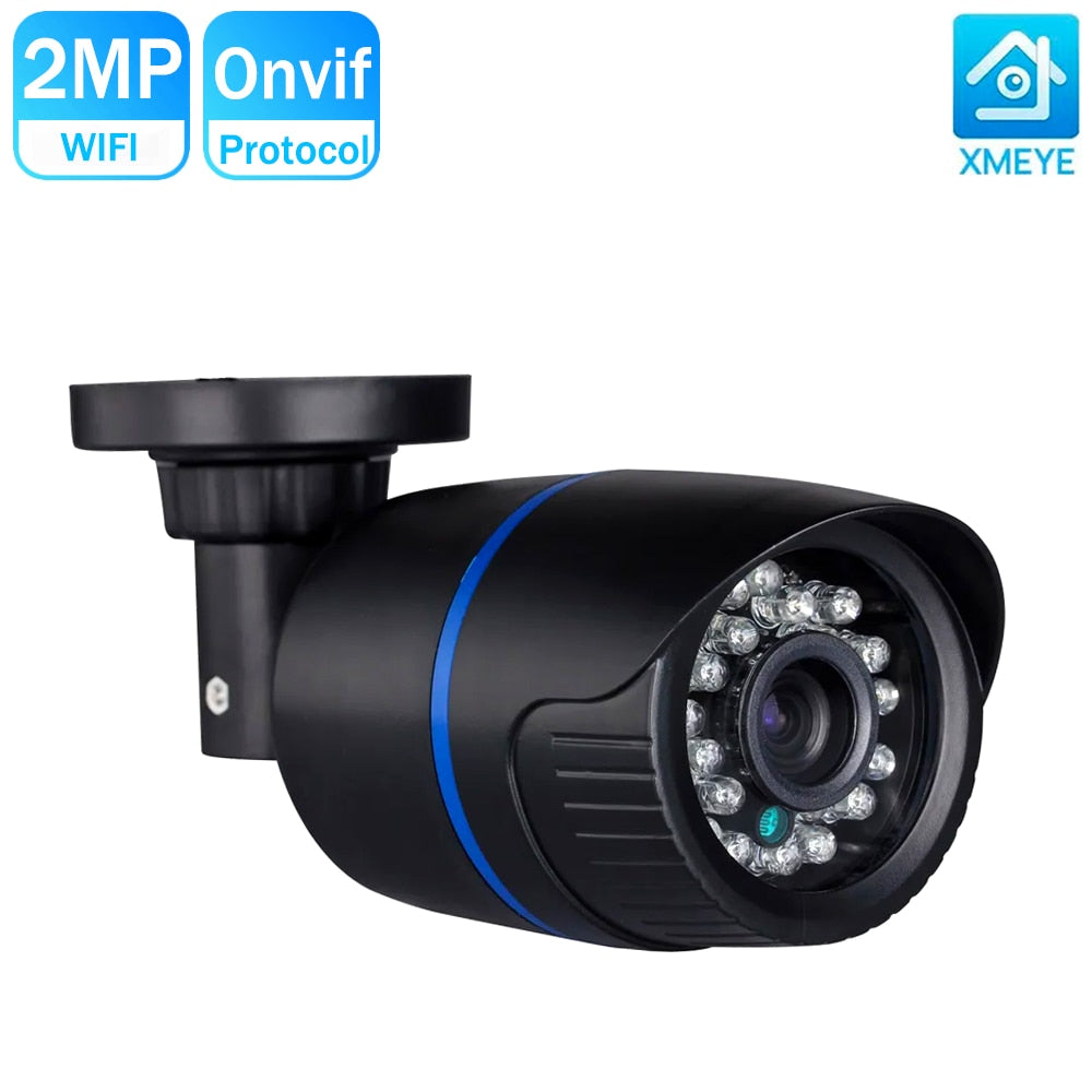 Hamrolte ONVIF IP Camera 2.8mm Lens Wide Angle 1080P Outdoor Nightvision Surveillance IP Camera Motion Detection Remote Access