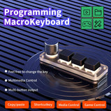 Macropad Macro Mechanical Keyboard RGB Mini Gaming Custom Programming Knob Keypads Red Switch 3 Keys For Photoshop