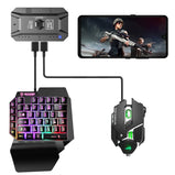 SeynLi RGB Keyboard And Mouse Set One-Handed Gaming Keyboard Mouse Mini Keypad Combo for Laptop PC Mobile Phone Game Controller