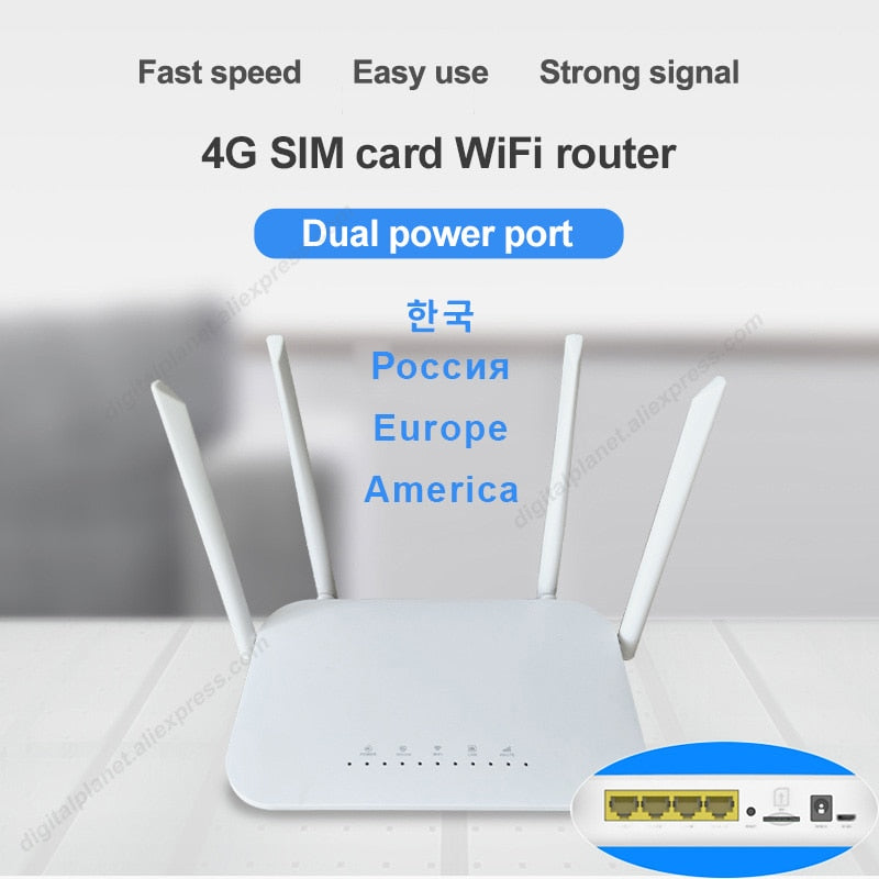 LC117 LTE CPE 4G router 300m CAT4 32 wifi users RJ45 WAN LAN wireless modem 4G SIM card wifi router