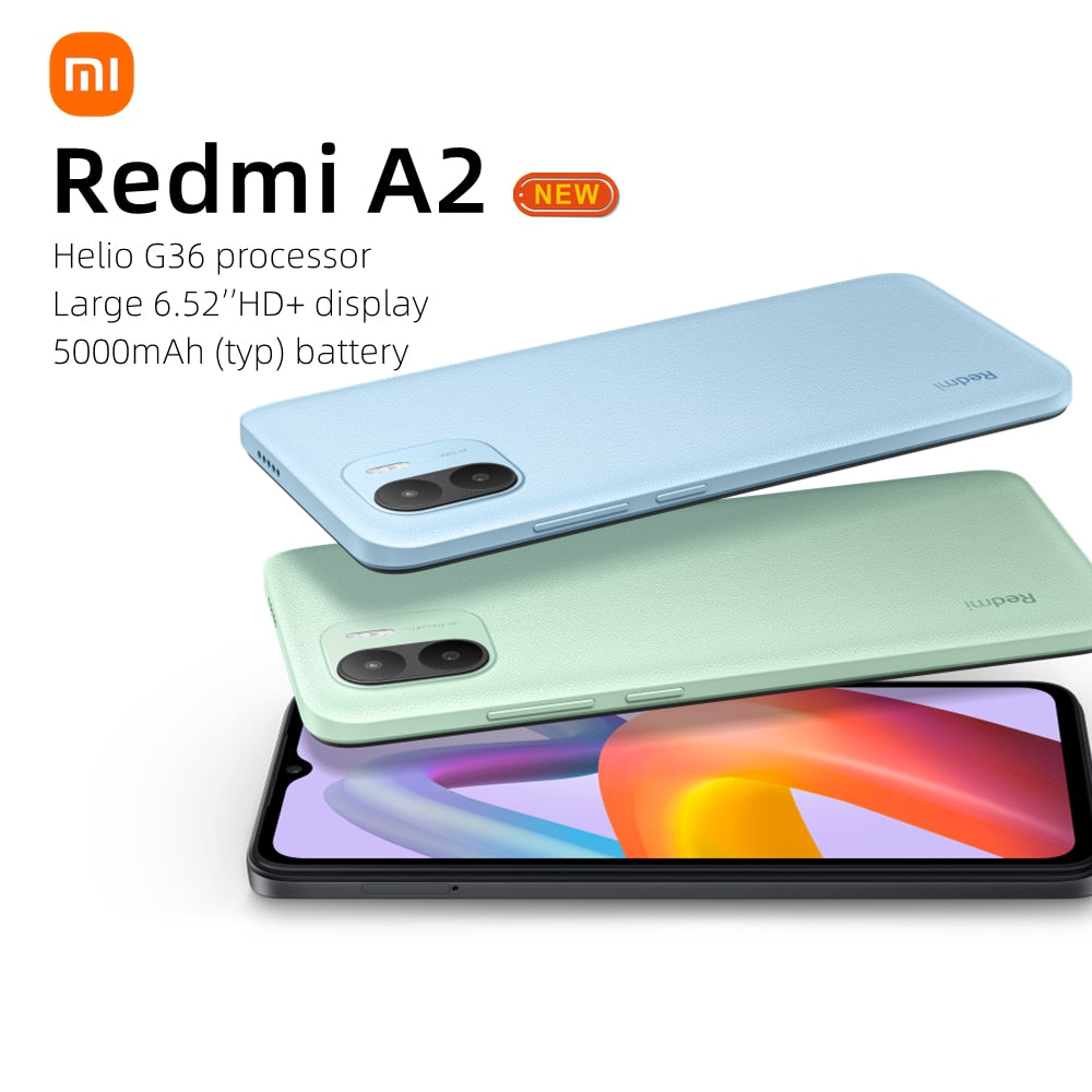 Xiaomi Redmi A2 Plus / A2 2GB 32GB Global Version MediaTek Helio G36 8MP Dual Camera 5000mAh Battery Memory Extension 6.52" HD