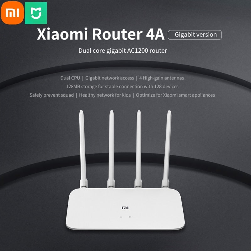 Xiaomi Router 4A/ 4A Gigabit Version 2.4GHz 5GHz WiFi 1167Mbps WiFi Repeater 128MB DDR3 High Gain 4 Antennas Network Extender