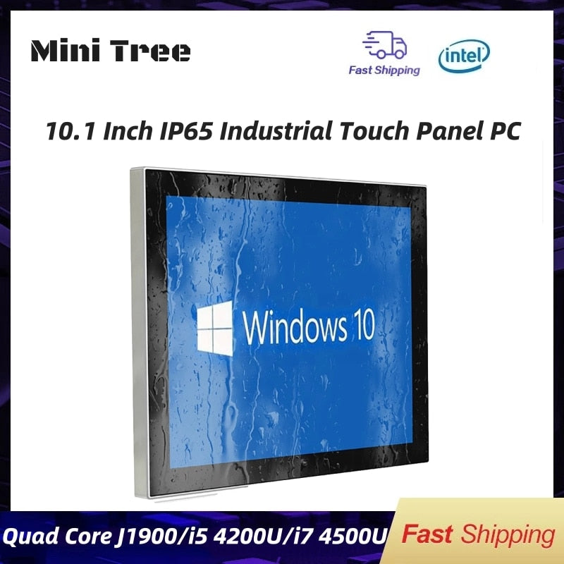 Best 10.1‘’ Industrial Panel PC IP65 Intel Core i5 4200U 4500U All-in-One Computer CapacitiveTouch Screen 2LAN 2COM HDMI LCD