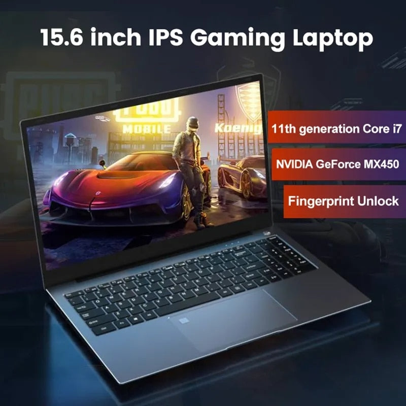 12th Gen i7 i5 15.6 Inch IPS Gaming Laptop i9 10880H i7 1260P NVIDIA MX550 2G NVMe Windows 11/10 Fingerprint Ultrabook Notebook