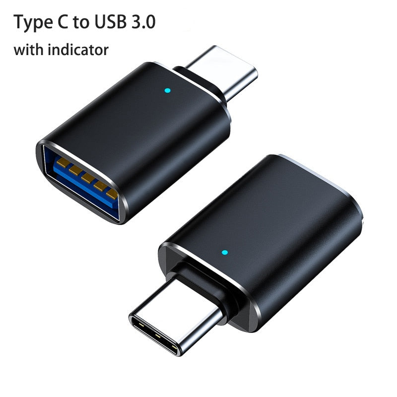OTG Adapter Type C to USB3.0 Connector USB A to USB C Adapter Male to Female Converter for Laptop Mobile Phone Data Transfer