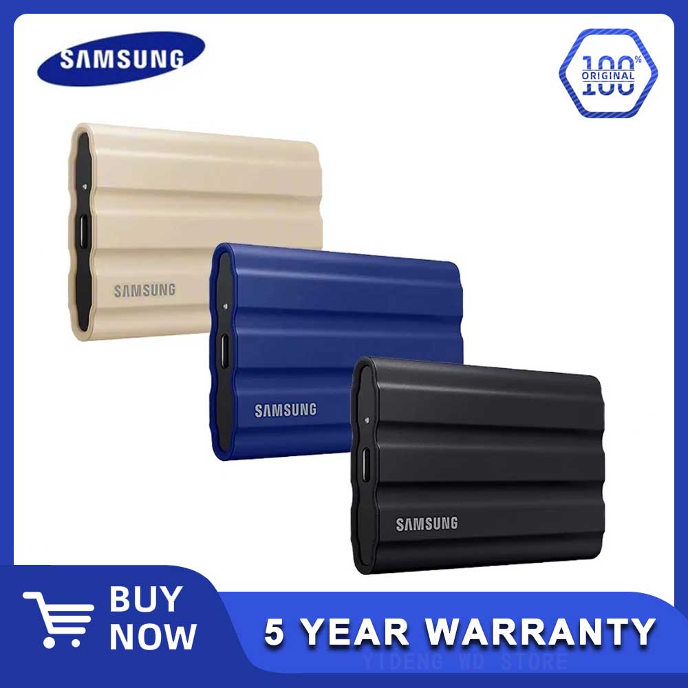 Samsung Portable SSD T7 Shield 1TB 2TB External Solid State Disk Hard Drive Portable SSD USB 3.2 Gen2 For Desktop Laptop