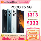 POCO F5 5G Smartphone Global Version Snapdragon 7+ Gen 2 Octa Core 120Hz AMOLED DotDisplay 64MP Triple Camera with OIS 67W NFC