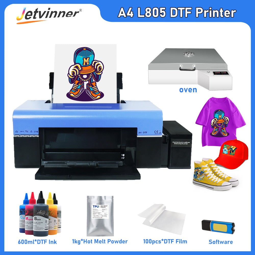 A4 DTF Printer L805 T Shirt Printer Directly to Film DTF Transfer Printer Garment Printing Machine Inkjet Subimation Impresora