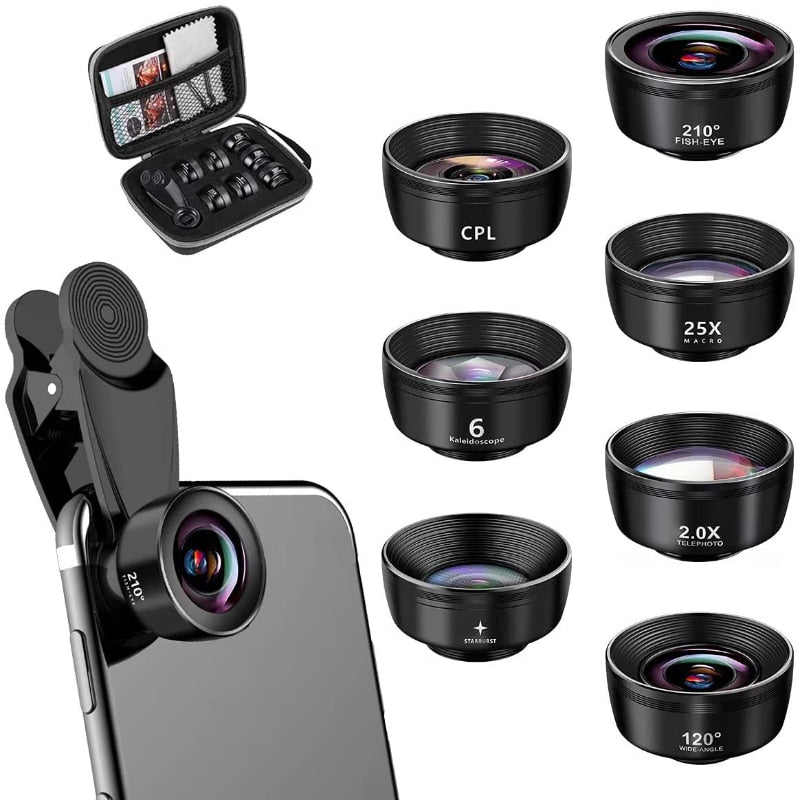 3in1 Fisheye Wide Angle Micro Camera Lens for IPhone Xiaomi Redmi 3IN1 Zoom Fish Eye Len on Smartphone Lenses with Phone Clip
