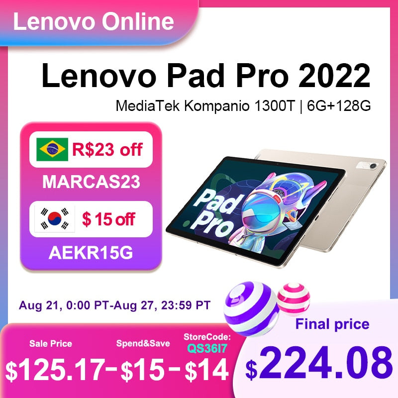 Original Lenovo Tab P11 Pro 2022 Xiaoxin Pad Pro 2022 Kompanio 1300T 6GB 128G 11.2inch OLED Screen 8200mAh Tablet Android 12
