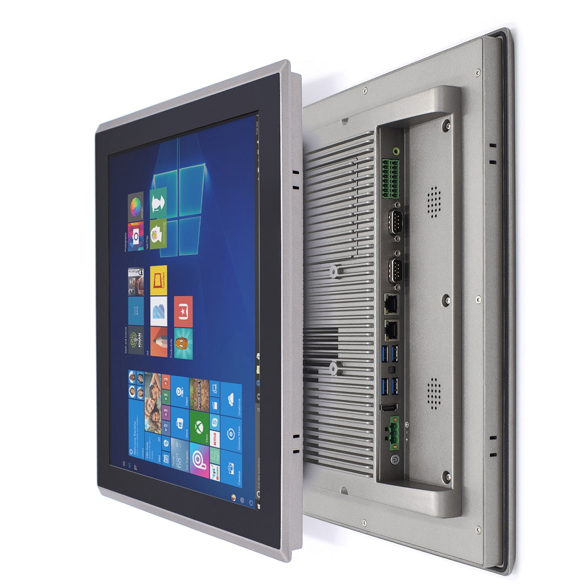 15Inch Capacitive Touch Screen Panel Industrial PC Core i7 8550U i5 8250U 2*COM 2*LAN HD LCD All In One Computer Fanless