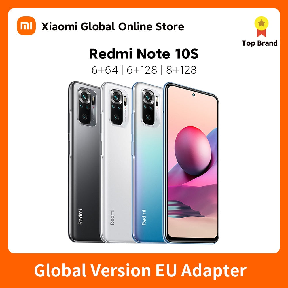Xiaomi Redmi Note 10S Global Version 64GB/128GB Helio G95 6.43" AMOLED DotDisplay 5000mAh Smartphone 64MP Quad Camera 33W