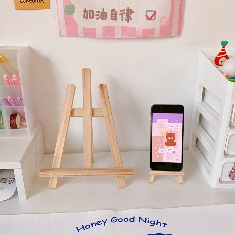 Tablet Stand for IPad Xiaomi Samsung Huawei Kindle Desktop Adjustable Wooden Holder Mini Easel Tablet Accessories