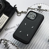 Luxury brand embroidery Card package leather Phone Case For iPhone 14 13 12 MiNi Pro Max 11 7 8 Plus X XS XR Korea Japan Cover