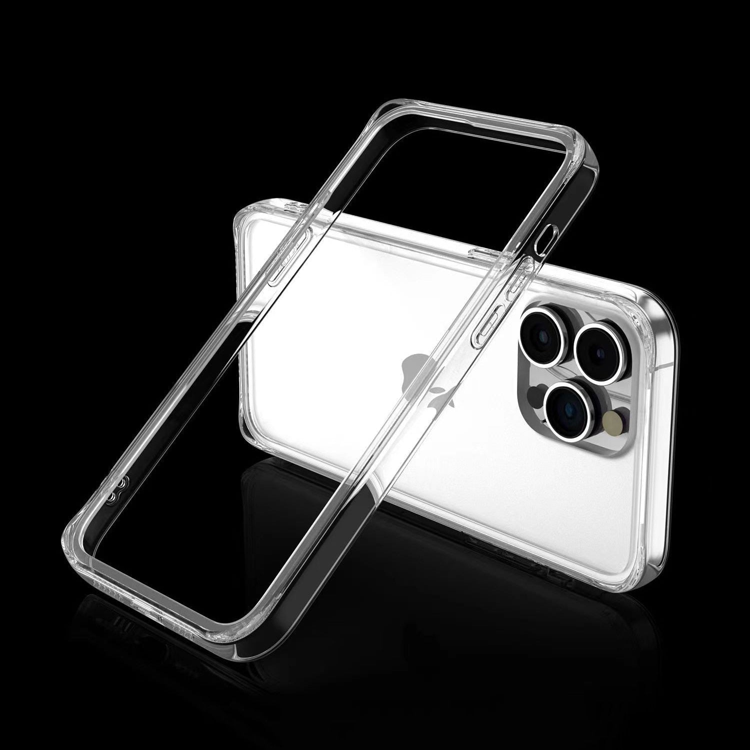 Slim Clear Silicone Bumper Frame For iphone 13 Pro Max 14 12 Mini 13Mini Soft TPU Anti-Knock Protective Case