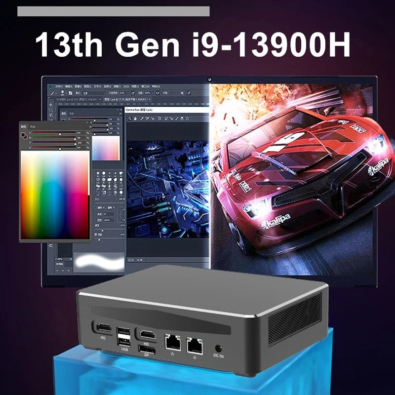 Topton V600 13th Gen Intel i9 13900H Mini PC Gamer NUC 2*2.5G LAN Windows 11 2*DDR5 2*PCIE4.0 Gaming Desktop Mini Computer WiFi6