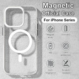 Original For Magsafe Magnetic Wireless Charging Case For iPhone 14 13 12 11 Pro Max Mini X Xs XR 7 8 Plus SE 2020 Acrylic Cover
