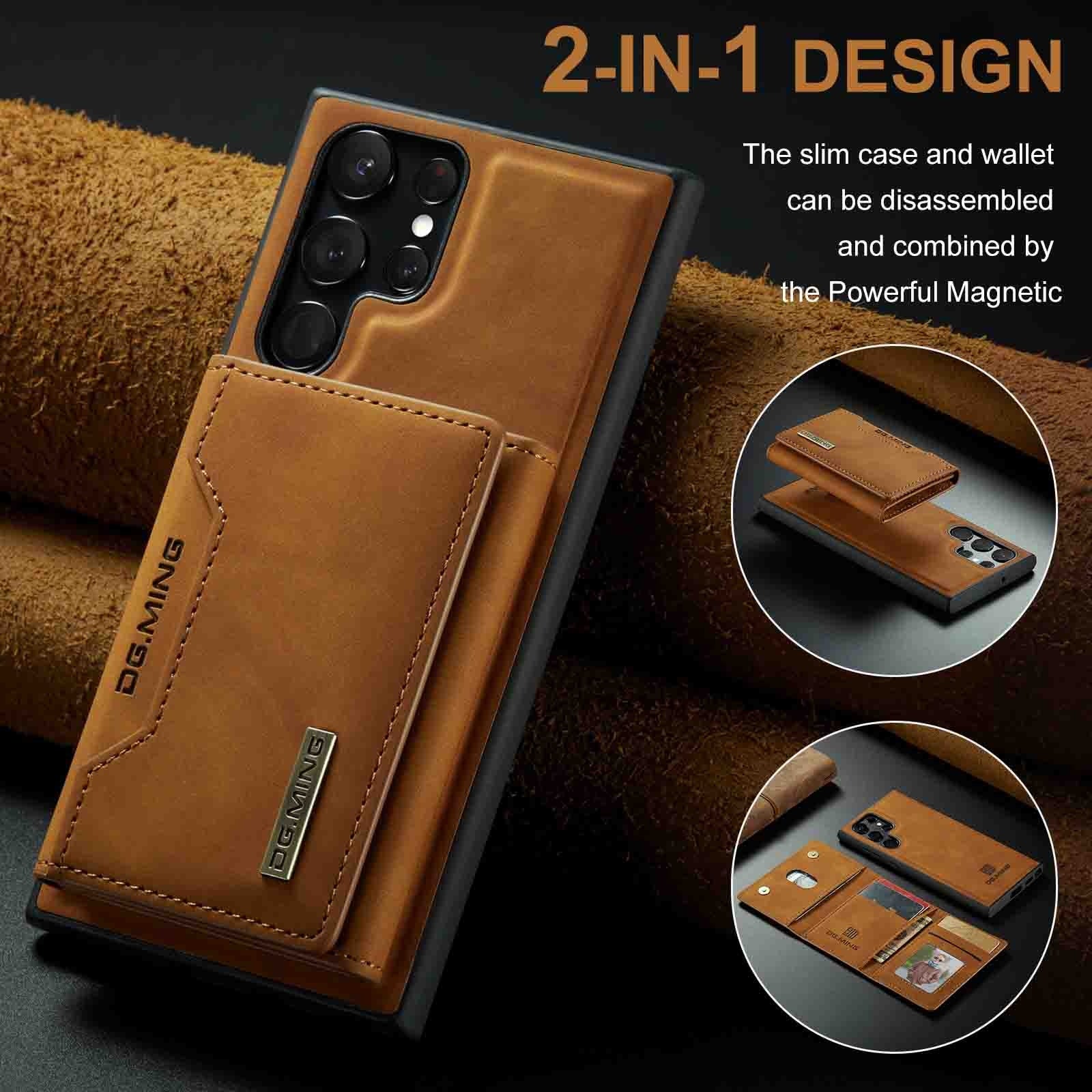 Luxury Stand Wallet Phone Case For Samsung Galaxy S23 S22 S21 S20 Note20 Ultra Plus FE Strong Magnetic Leather Protective Cover