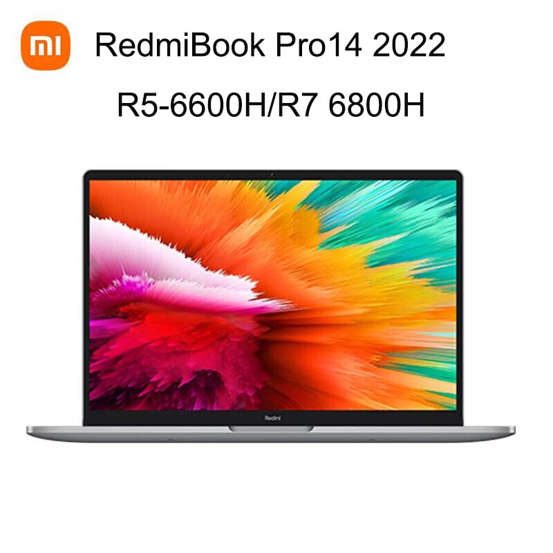 Xiaomi Redmibook Pro 14 2022 Laptop 14 Inch 2.5K 120Hz Screen Netbook AMD Ryzen R5-6600H R7-6800H 16GB 512GB AMD Radeon Graphics
