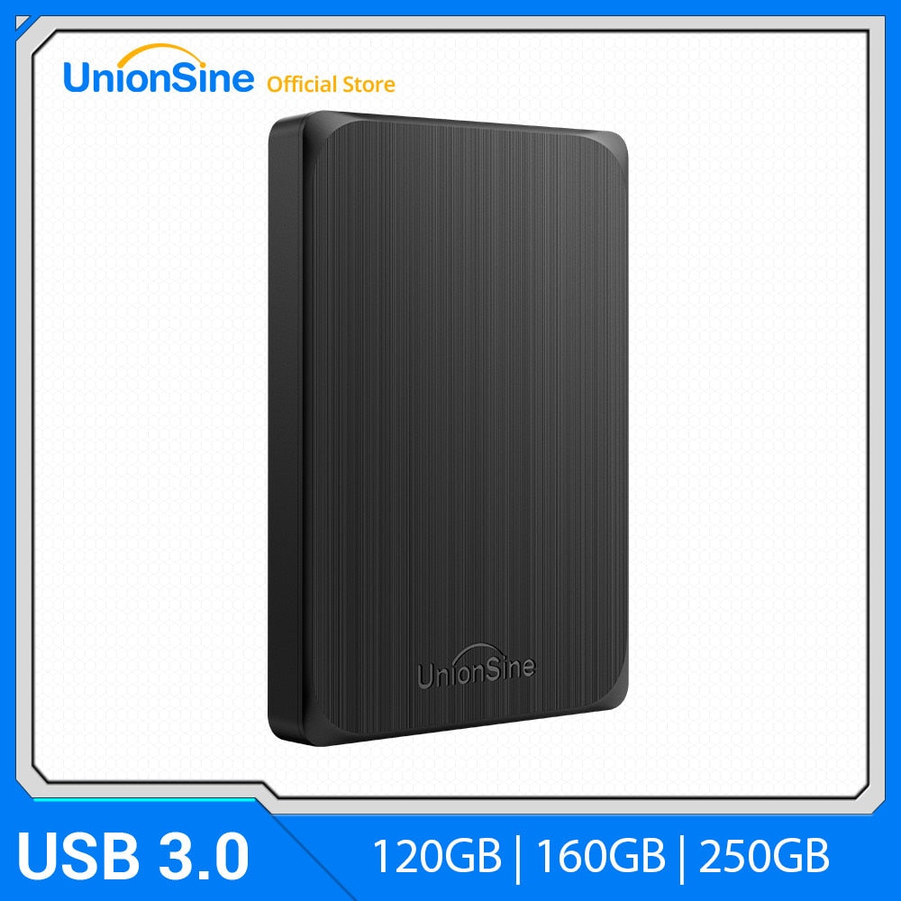 UnionSine HDD 2.5" Portable External Hard Drive 120gb/160gb/250gb USB3.0 Storage Compatible for PC, Mac, Desktop,MacBook