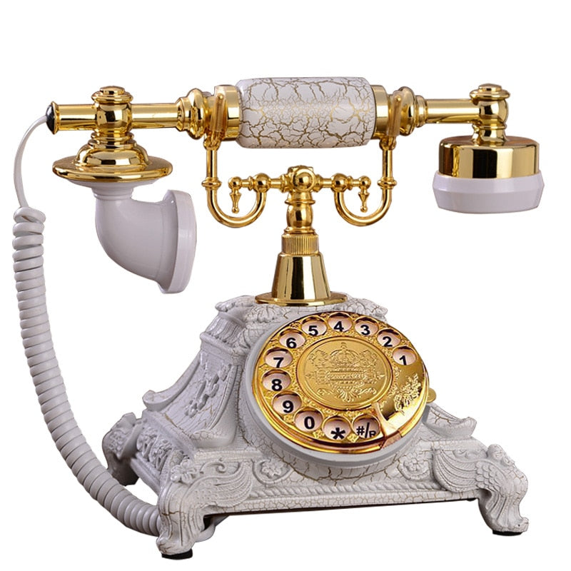 Rotate Vintage Fixed Telephone revolve Dial Antique Landline Phone For Office Home Hotel made of resin Europe style old people