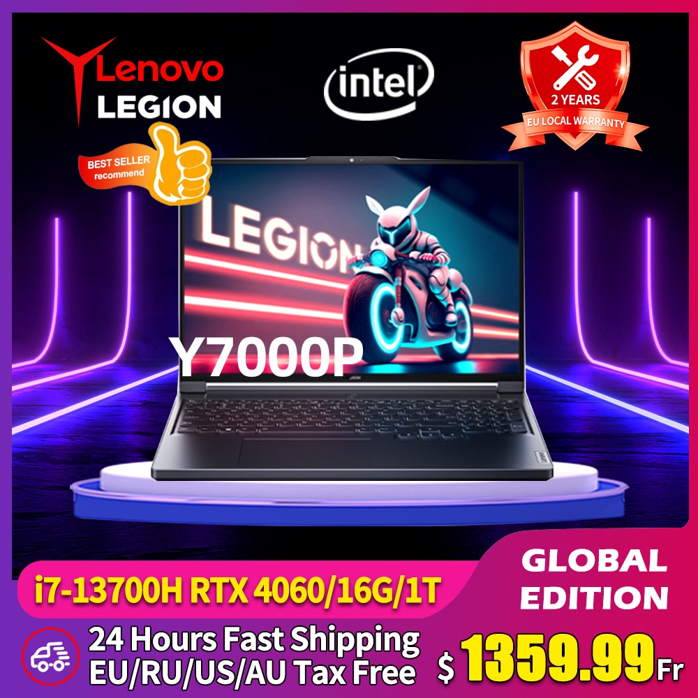2023 Lenovo LEGION Y7000P Laptop 16-Inch I7-13700H/i5-13500H RTX4060/4050 16G/32GB + 1/2TB SSD 3.2K 165Hz Screen New Notebook PC
