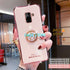 For Samsung Galaxy A5 A8 Plus A6 Plus J8 2018 Electroplated  Phone Case Bling Crystal Holder Cover Soft TPU Back Cover