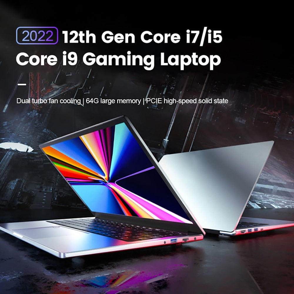 12Th Gen Gaming Laptop Intel Core i9 9880H i7-1255U i5-1240P Processor 15.6-inch Full HD Display, Windows 11 Pro Thin & Portable
