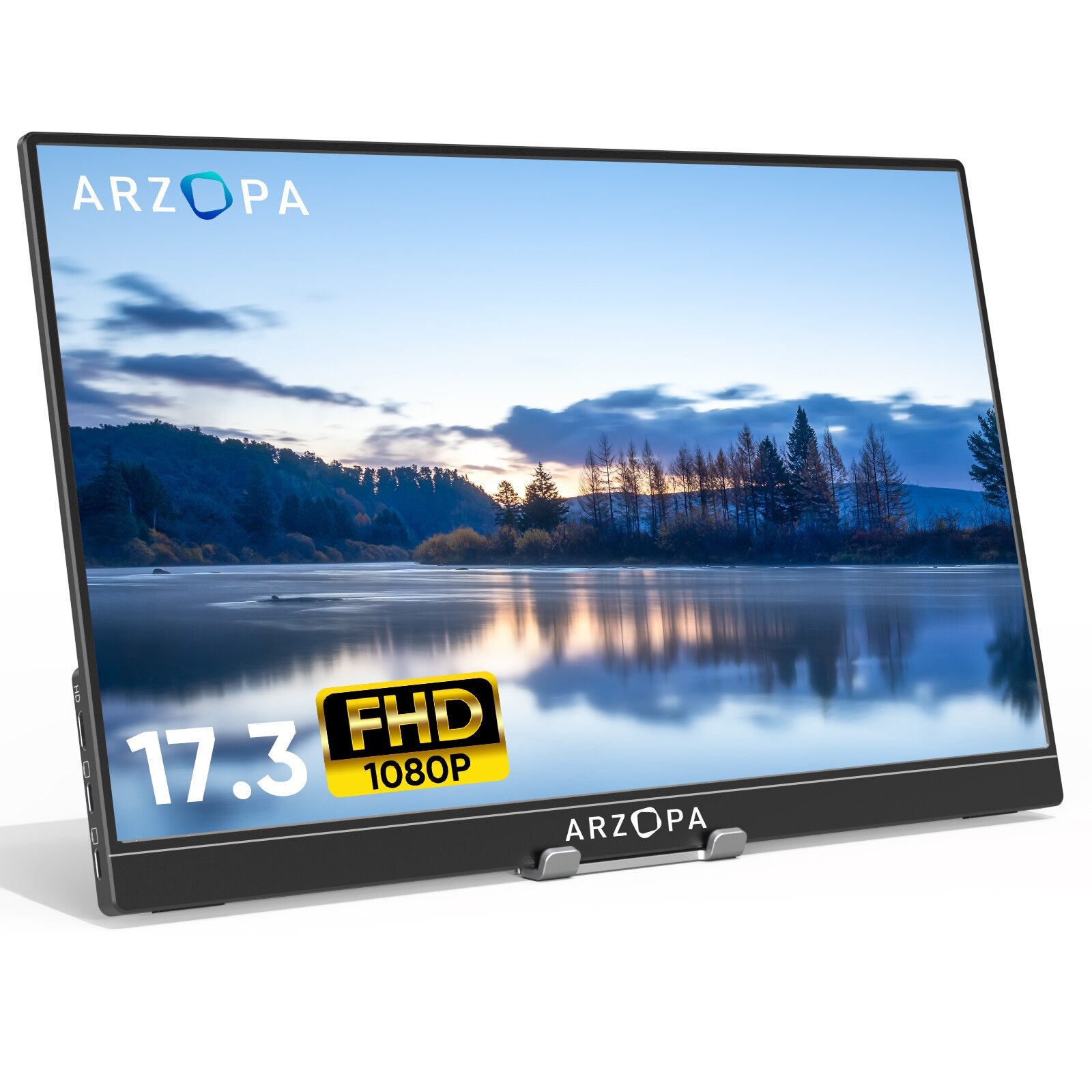 ARZOPA 17.3" FHD Portable Monitor 1080p External Display IPS Screen USB C HDMI Gaming Monitor for PC Phone Mac Xbox PS5 Switch