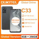 OUKITEL C33 Smartphone 8GB+256GB 6.8" Mobile Phone  50MP Rear Camera Android 13 Octa Core  5150mAh Cell phone