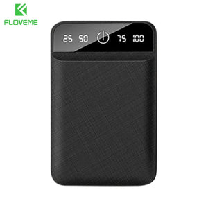 Floveme 10000mAh Mini Power Bank Cell Phone Portable Charger LED Powerbank For Xiaomi External Mobile Battery Poverbank 2023 New