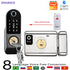 Tuya Wifi Smart Door Lock APP Remote Control TTlock Bluetooth Fingerprint Biometric Digital Passcode Card Rim Electronic Lock