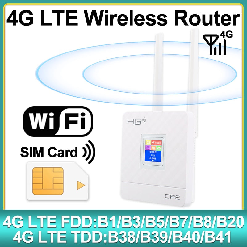 New 4G Router CPF903 External Antenna WiFi Hotspot Wireless 4G Wifi Router LAN Wan RJ45 Broadband 150Mbps CPE With Sim Card Slot
