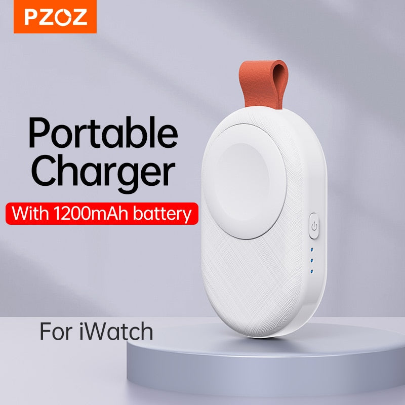 PZOZ Mini Power Bank For Apple Watch Ultra 8 7 SE 6 5 4 3 2 Portable PowerBank For iWatch Series Wireless Charger Spare Battery