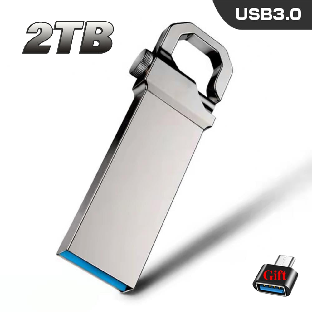 New PEN DRIVE 2TB High Speed USB 3.0 Flash Drive 2TB Pendrive 2 in 1 Adpater U Disk 2TB Waterproof Mini Flash Drive Best Gift