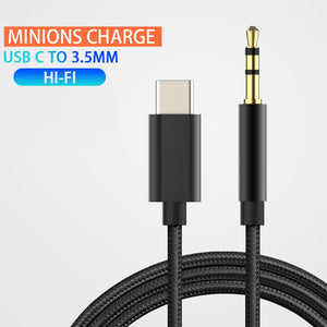 USB C to 3.5 MM Jack AUX Cable DAC Type-C Audio Cabel for Car Speaker Headphone Auxiliary Adapter For Huawei Sumsang Xiaomi Vivo