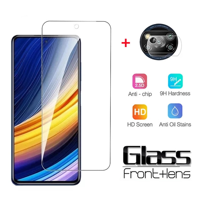 Tempered Glass for Mi Poco X3 Pro NFC F3 M3 M4 GT Screen Protectors for Xiaomi Redmi Note 11 10 9 8 Pro 9s 10s 9T 8T 9A 9C Glass