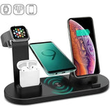 5 In 1 Wireless Charger Stand Pad For iPhone 14 13 12 11X8 Apple Watch Airpods Desk Phone Chargers Fast Charging Dock Station