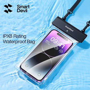 SmartDevil Universal Waterproof Phone Case Bag Mobile Cover for iPhone 14 Pro Max Xiaomi Huawei Samsung Swimming Pouch 6.9 inch