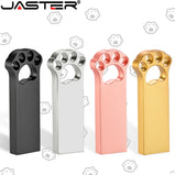 JASTER Metal cat claw USB 2.0 Flash Drive 64GB 32GB High speed Pen drive 16GB Memory stick Free custom logo Creative gift U disk