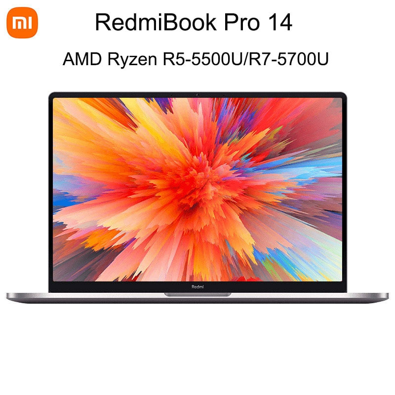 Xiaomi RedmiBook Pro 14 Laptop 14 Inch 2.5K Screen Netbook AMD Ryzen R5-5500U/R7-5700U 16GB 512GB Notebook AMD Radeon Graphics