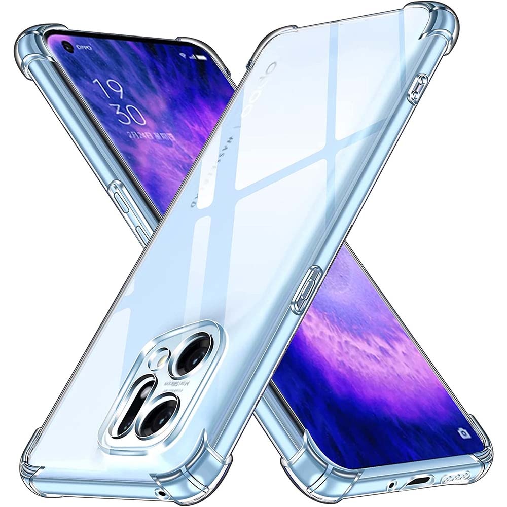 Clear Case For Oppo Find X5 X5 Lite X5 Pro Thick Shockproof Soft Silicone Transparent Phone Cover for Oppo Find X3 Pro X3 Neo