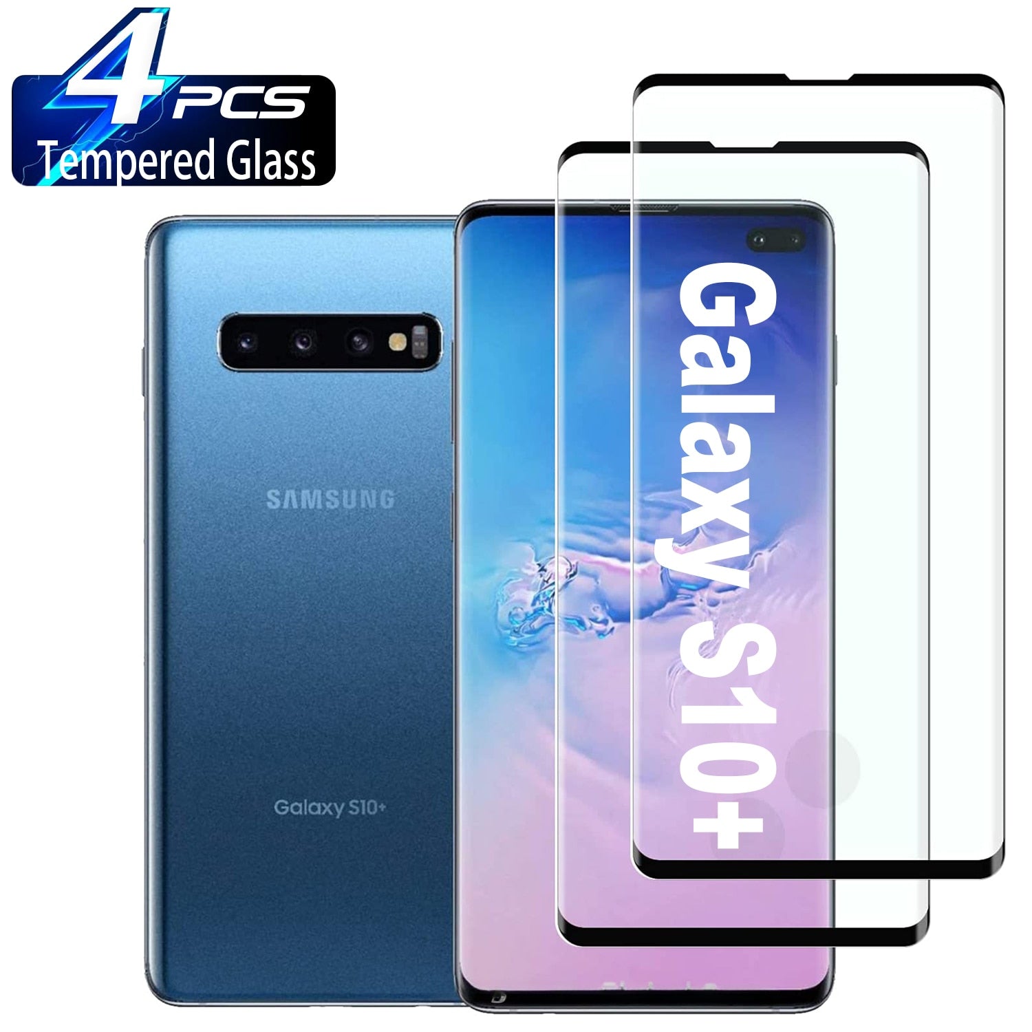 4Pcs Tempered Glass For Samsung Galaxy S10 Plus S20 S21 S22 S23 Ultra Plus Note 20 Ultra Anti Scratch Screen Protector Glass