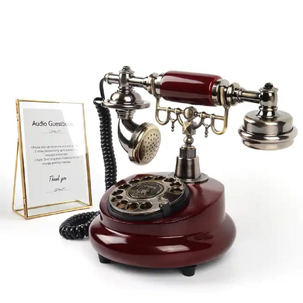 Wedding Guest Book Telephone Classic Retro Craftsmanship Wedding Audio Guestbook For Confessional Wedding Birthday Party