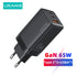 USAMS 65W GaN Charger Type C PD Fast Charger USB C Quick Charge 4.0 3.0 Phone Charger For MacBook iPad Pro iPhone Xiaomi Laptop