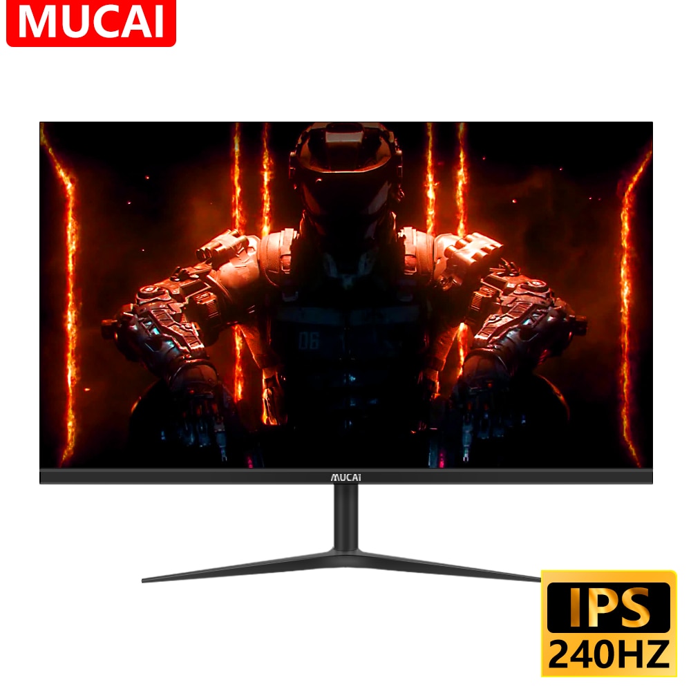 MUCAI 24 Inch Monitor 240Hz LCD Display PC IPS FHD Desktop Gamer Computer Screen Flat Panel HDMI-compatible/DP/1920*1080